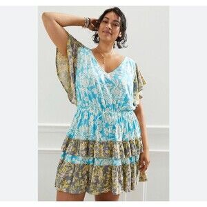 Daily Practice by Anthropologie Tiered Ruffle Mini Dress 1X Multicolor OP1295905